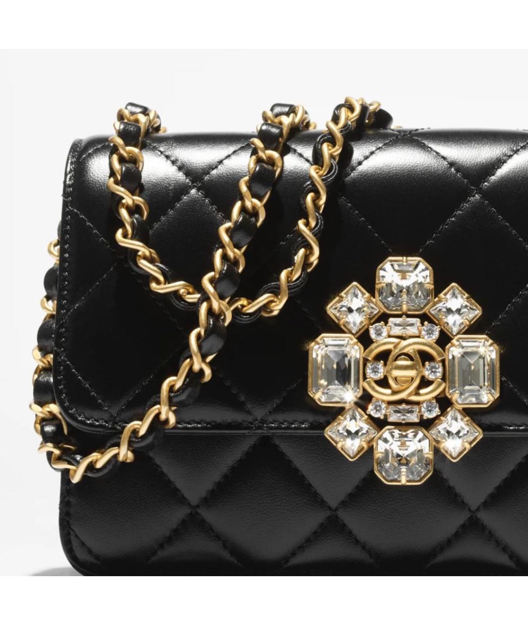 CHANEL Черная кожаная сумка через плечо, фото 5