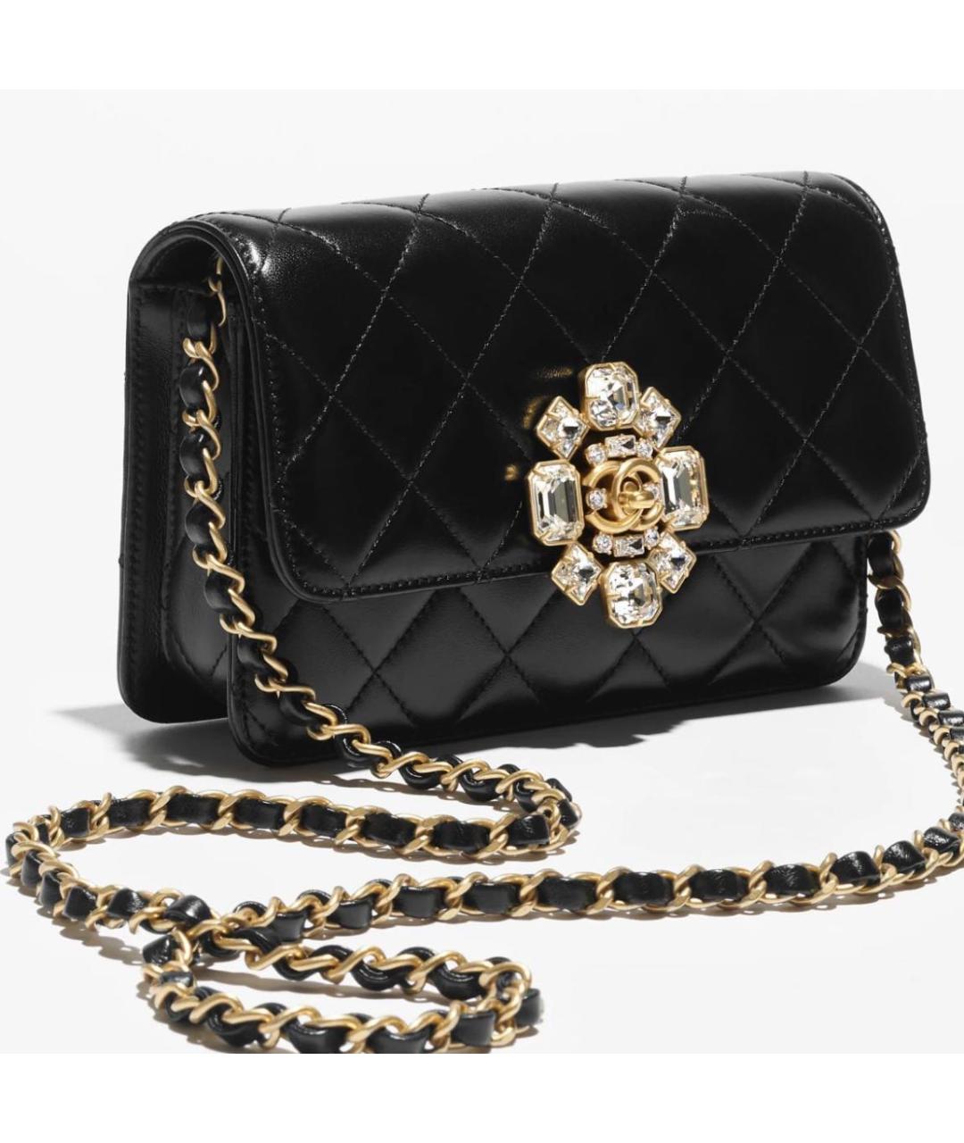 CHANEL Черная кожаная сумка через плечо, фото 2
