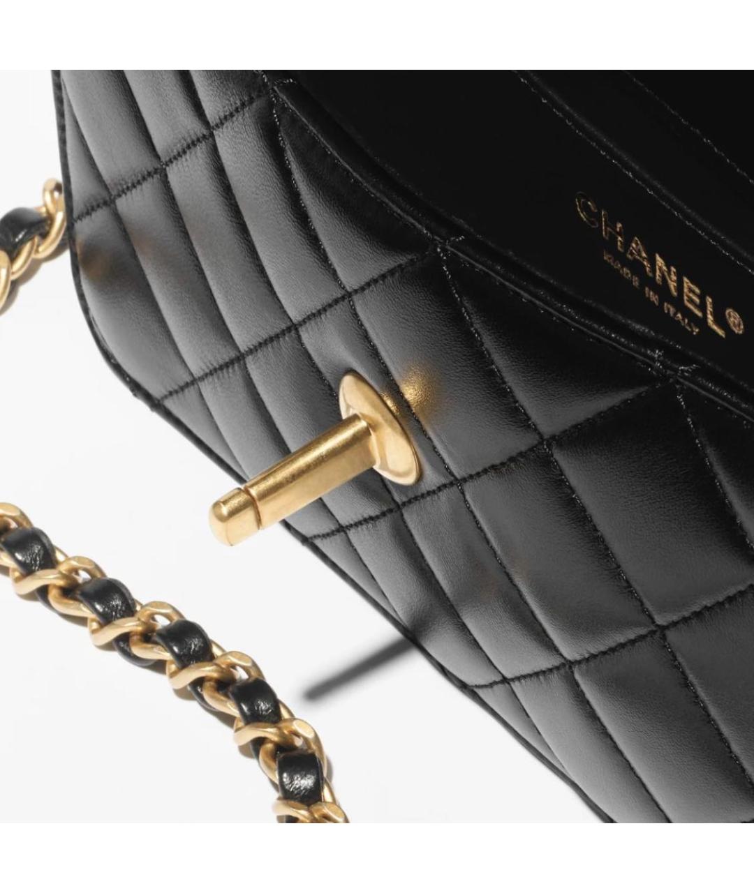 CHANEL Черная кожаная сумка через плечо, фото 4