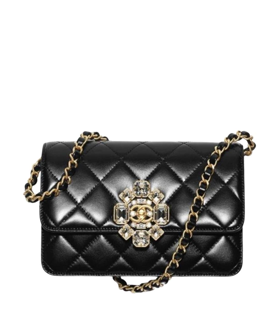 CHANEL Черная кожаная сумка через плечо, фото 1