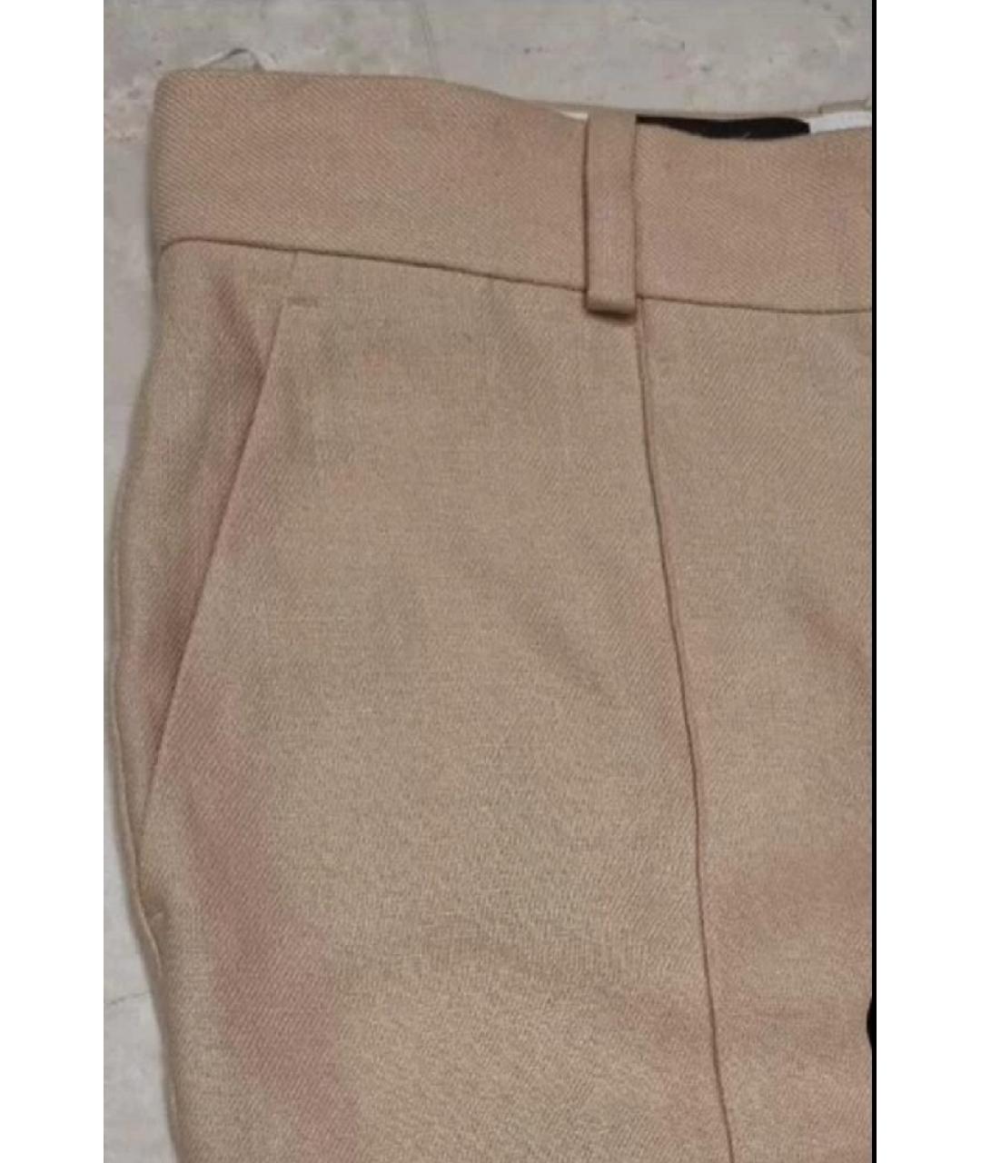 LORO PIANA Бежевые льняные бриджи, фото 4