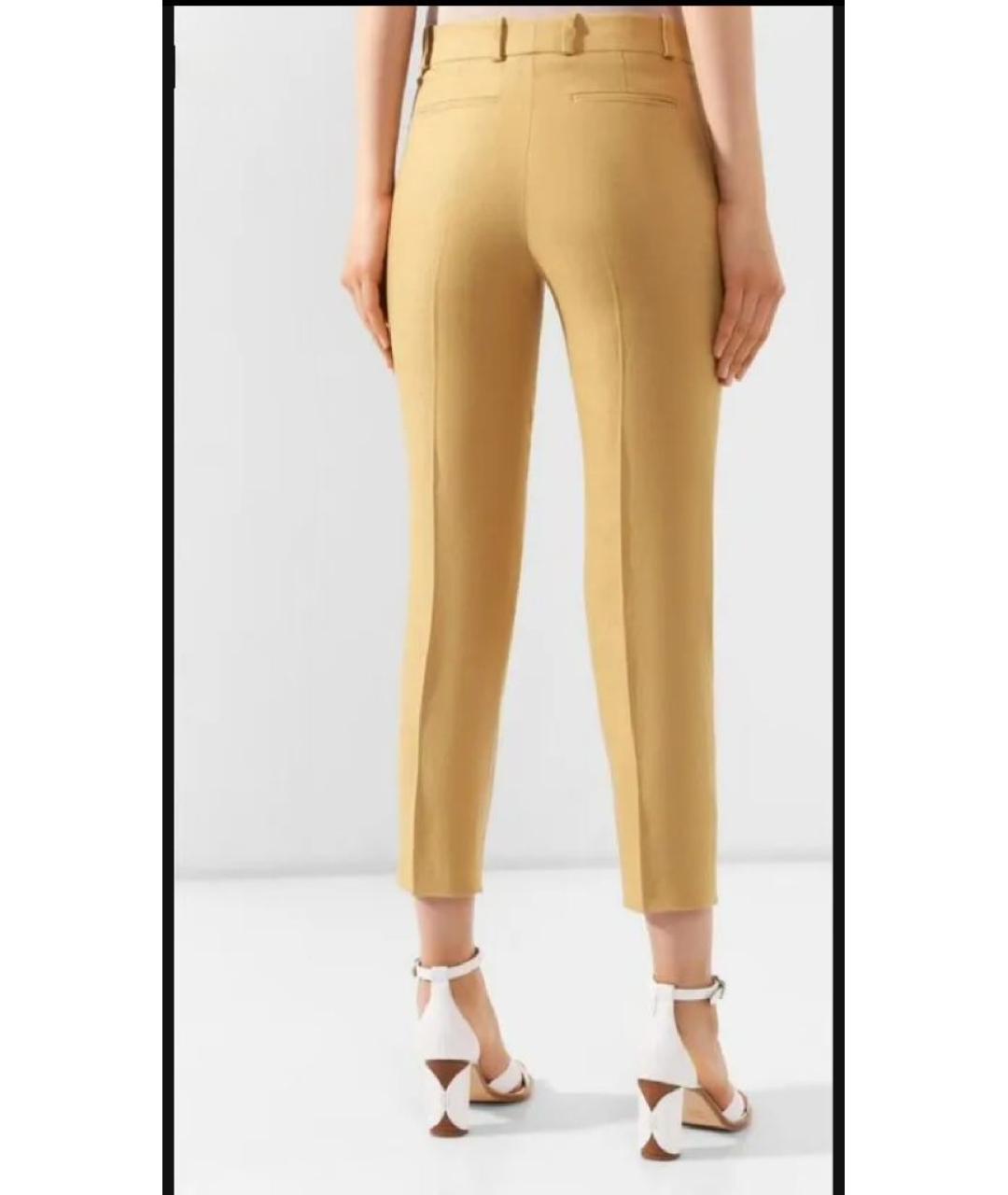 LORO PIANA Бежевые льняные бриджи, фото 2