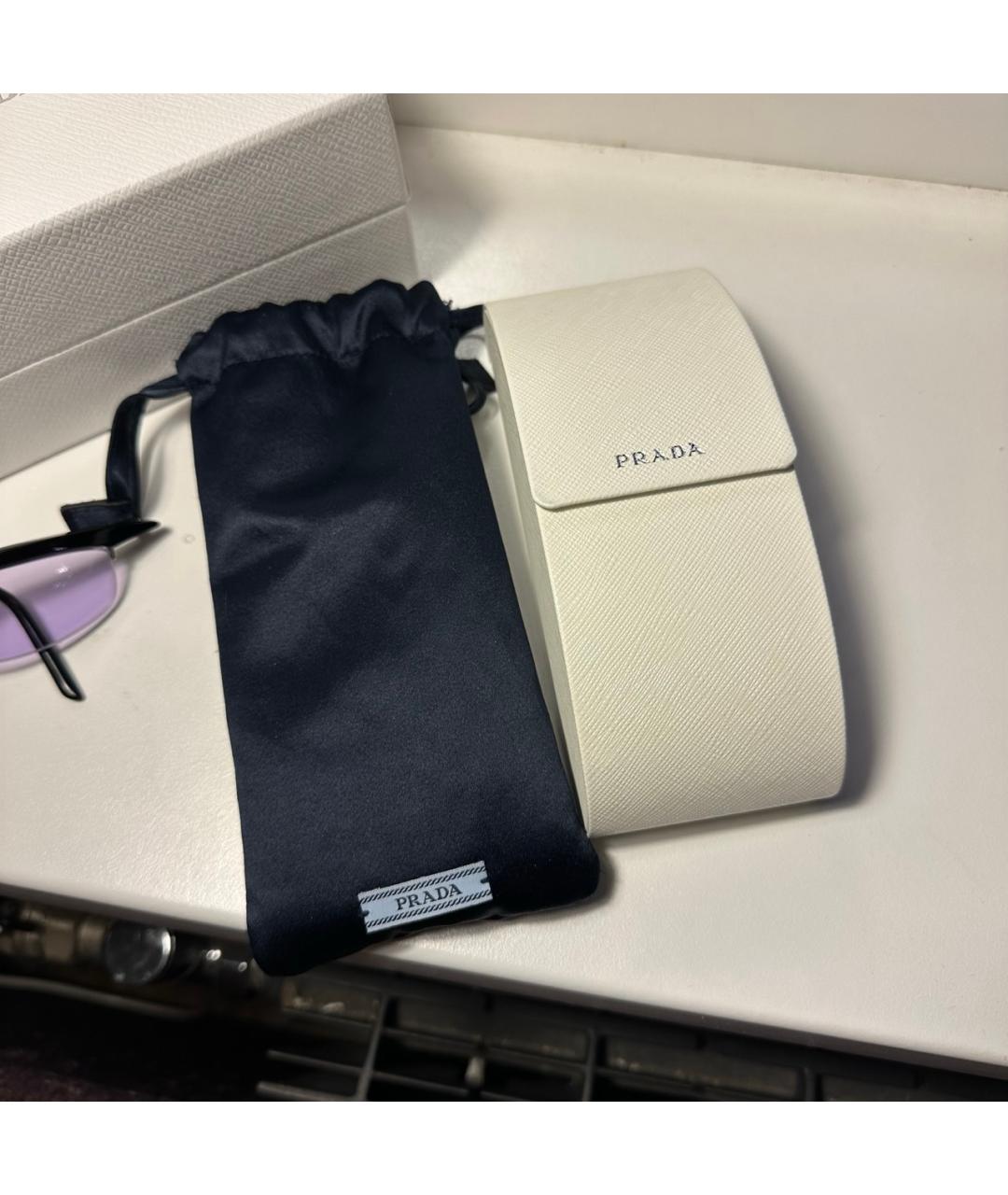 PRADA Фиолетовые пластиковые солнцезащитные очки, фото 5