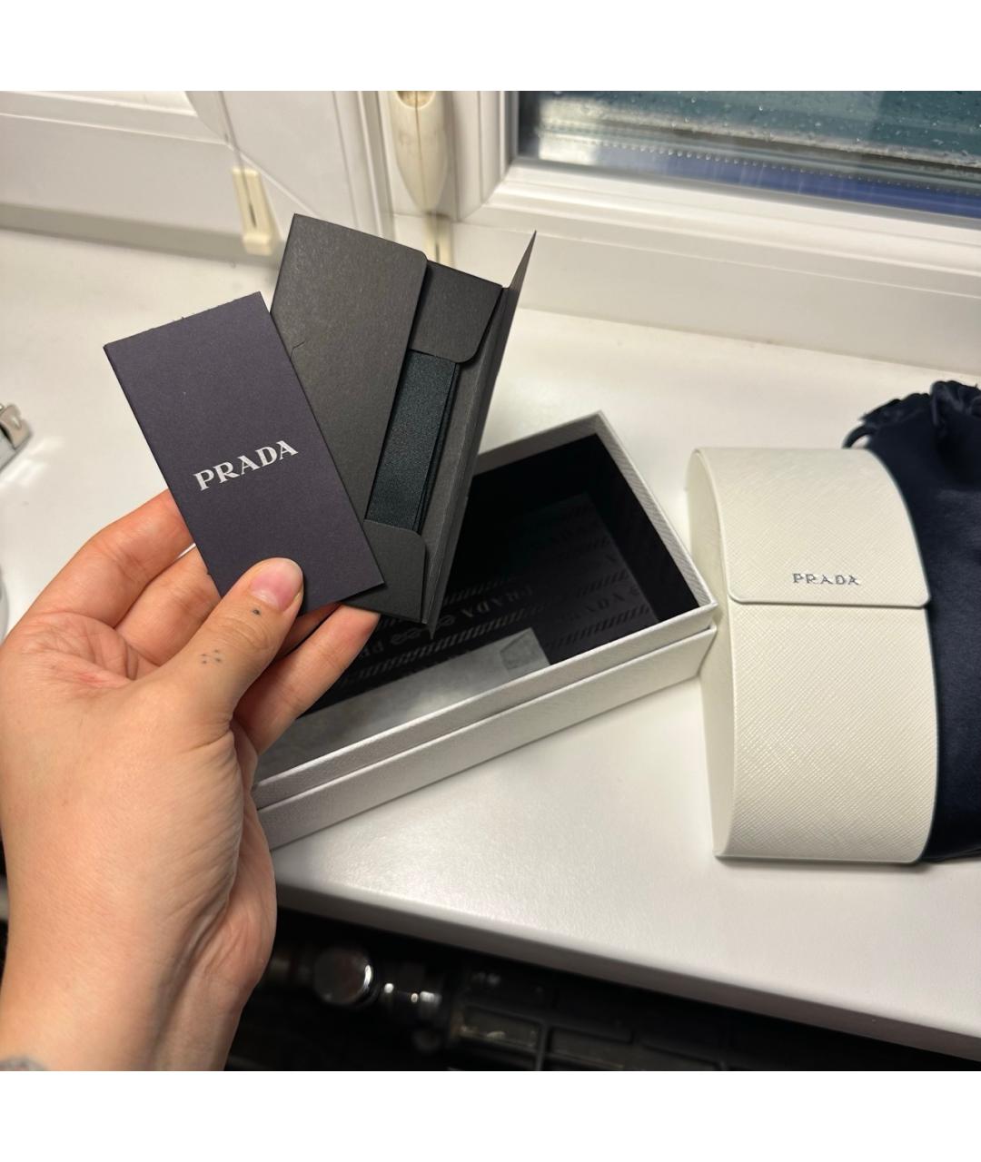 PRADA Фиолетовые пластиковые солнцезащитные очки, фото 6