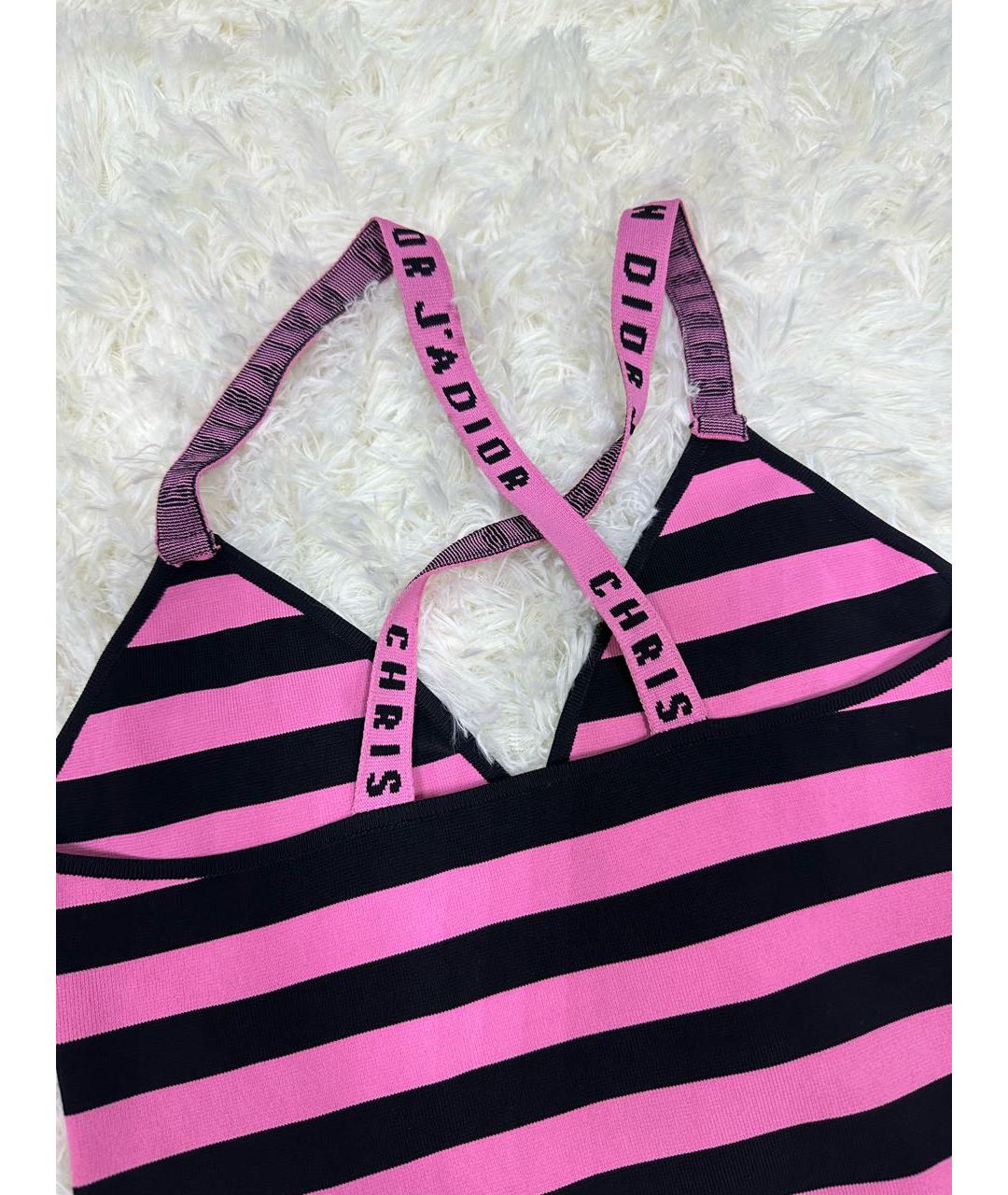 CHRISTIAN DIOR Мульти полиэстеровая майка, фото 4