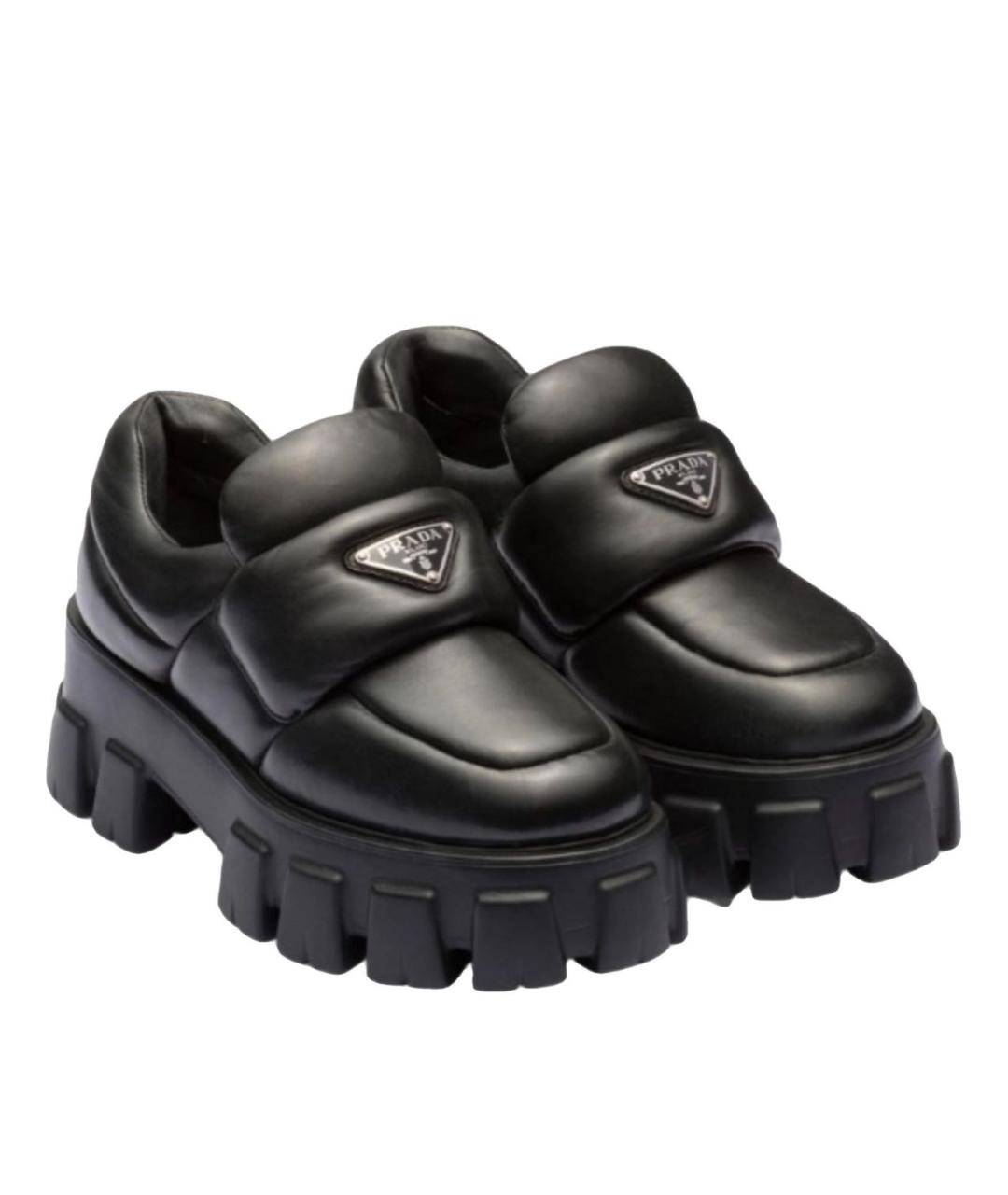 PRADA Черные кожаные лоферы, фото 2