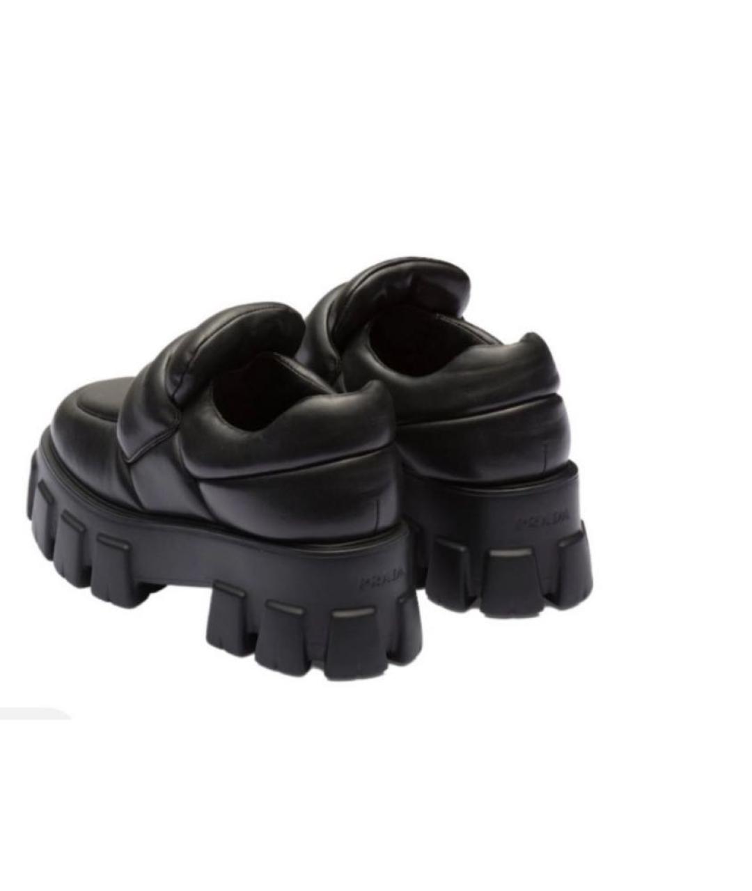 PRADA Черные кожаные лоферы, фото 4