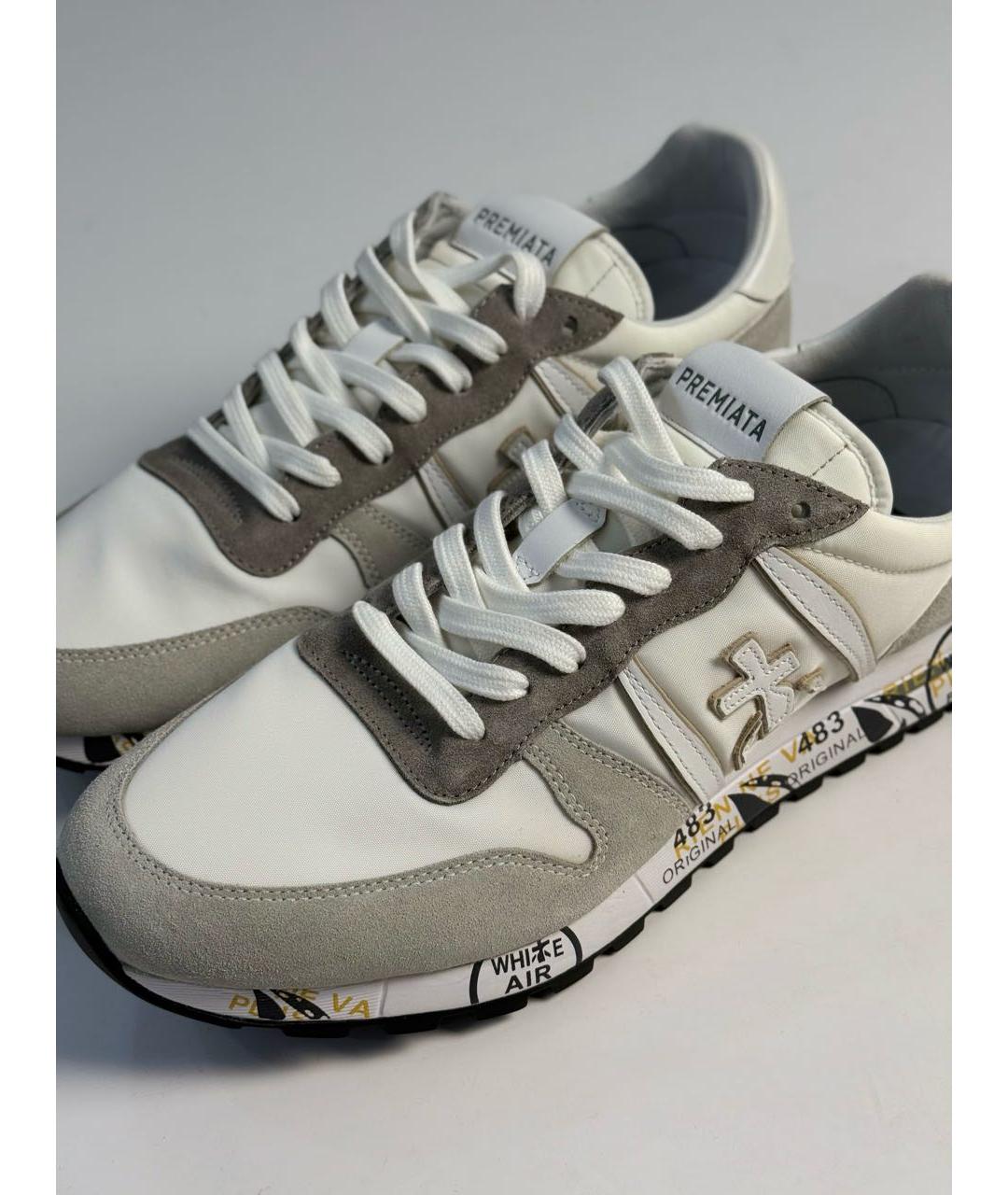 PREMIATA Серые замшевые низкие кроссовки / кеды, фото 4