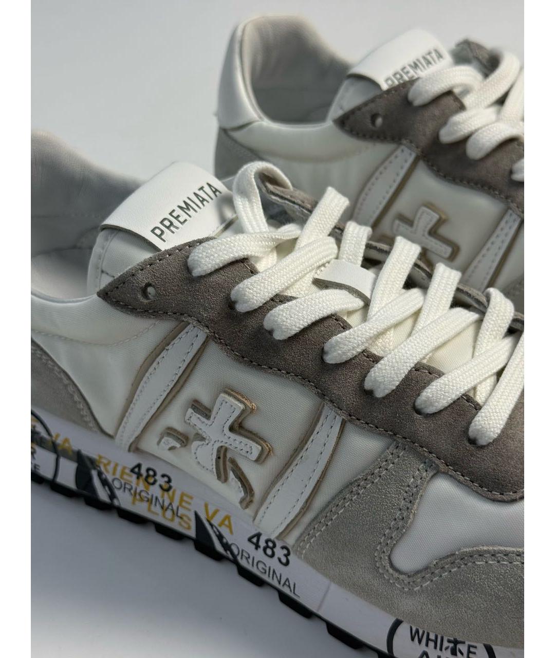 PREMIATA Серые замшевые низкие кроссовки / кеды, фото 6