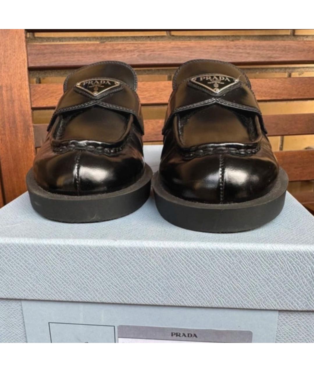 PRADA Черные кожаные сабо, фото 6