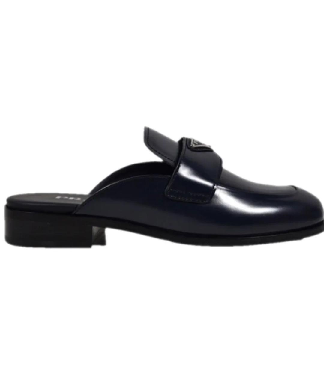 PRADA Черные кожаные сабо, фото 1