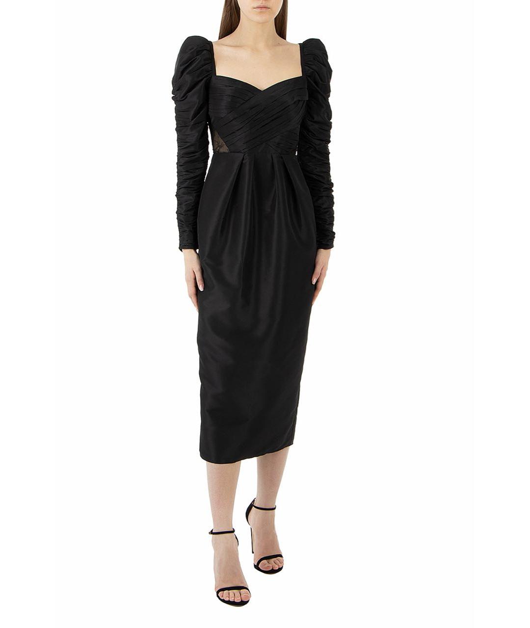 SELF-PORTRAIT Черное коктейльное платье, фото 4