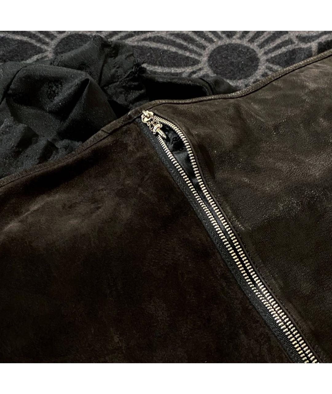 CHROME HEARTS Коричневая кожаная сумка на плечо, фото 6