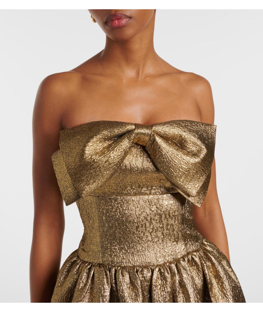 SELF-PORTRAIT Золотое коктейльное платье, фото 4