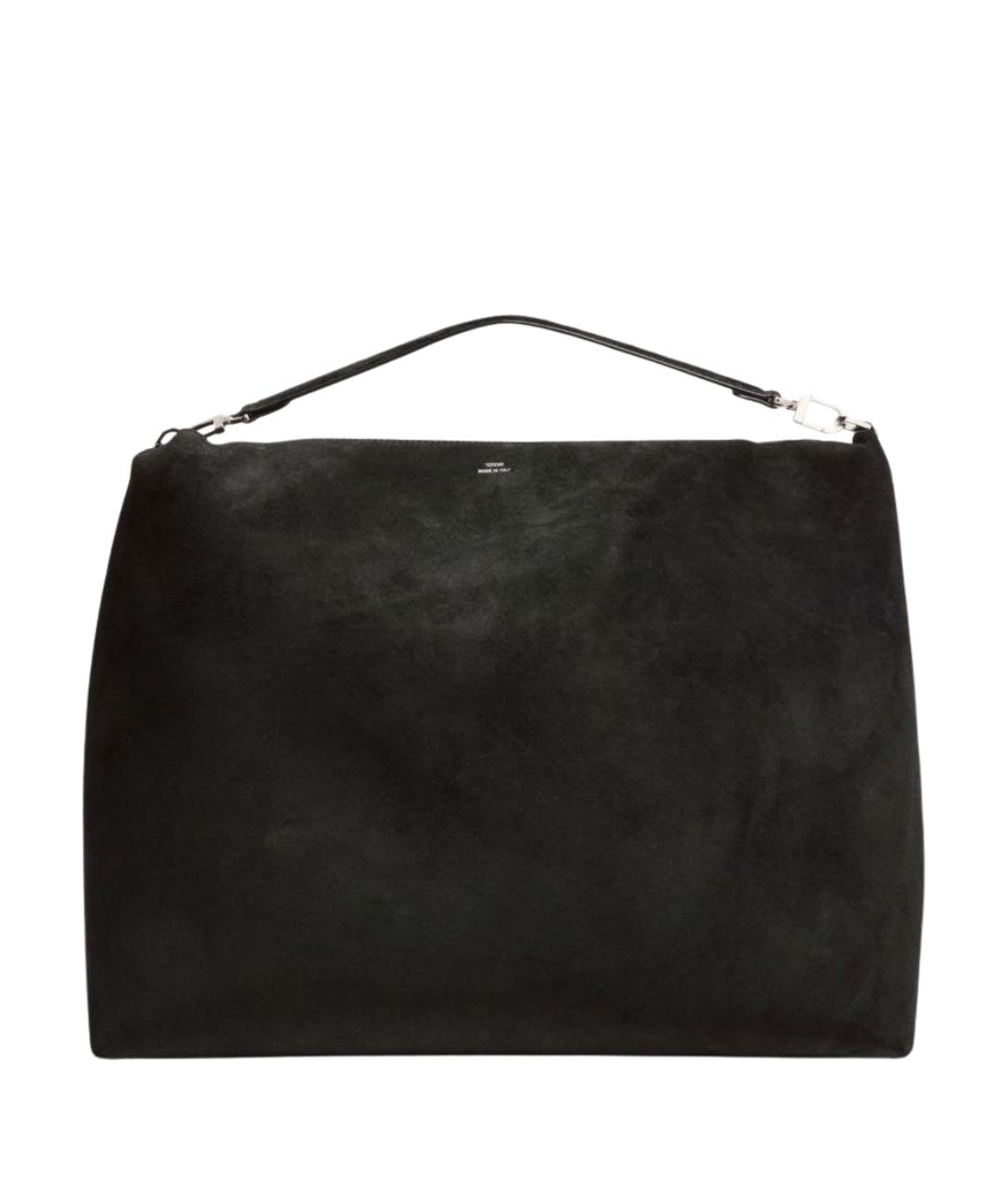 TOTEME Черная замшевая сумка с короткими ручками, фото 1