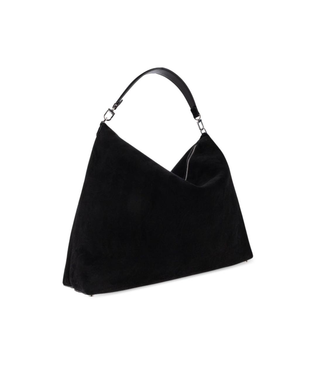 TOTEME Черная замшевая сумка с короткими ручками, фото 3