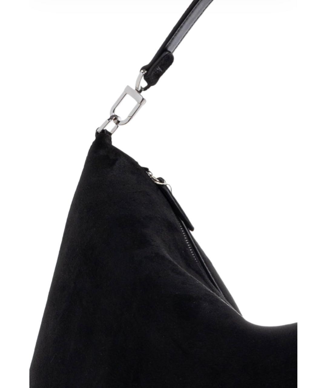 TOTEME Черная замшевая сумка с короткими ручками, фото 5