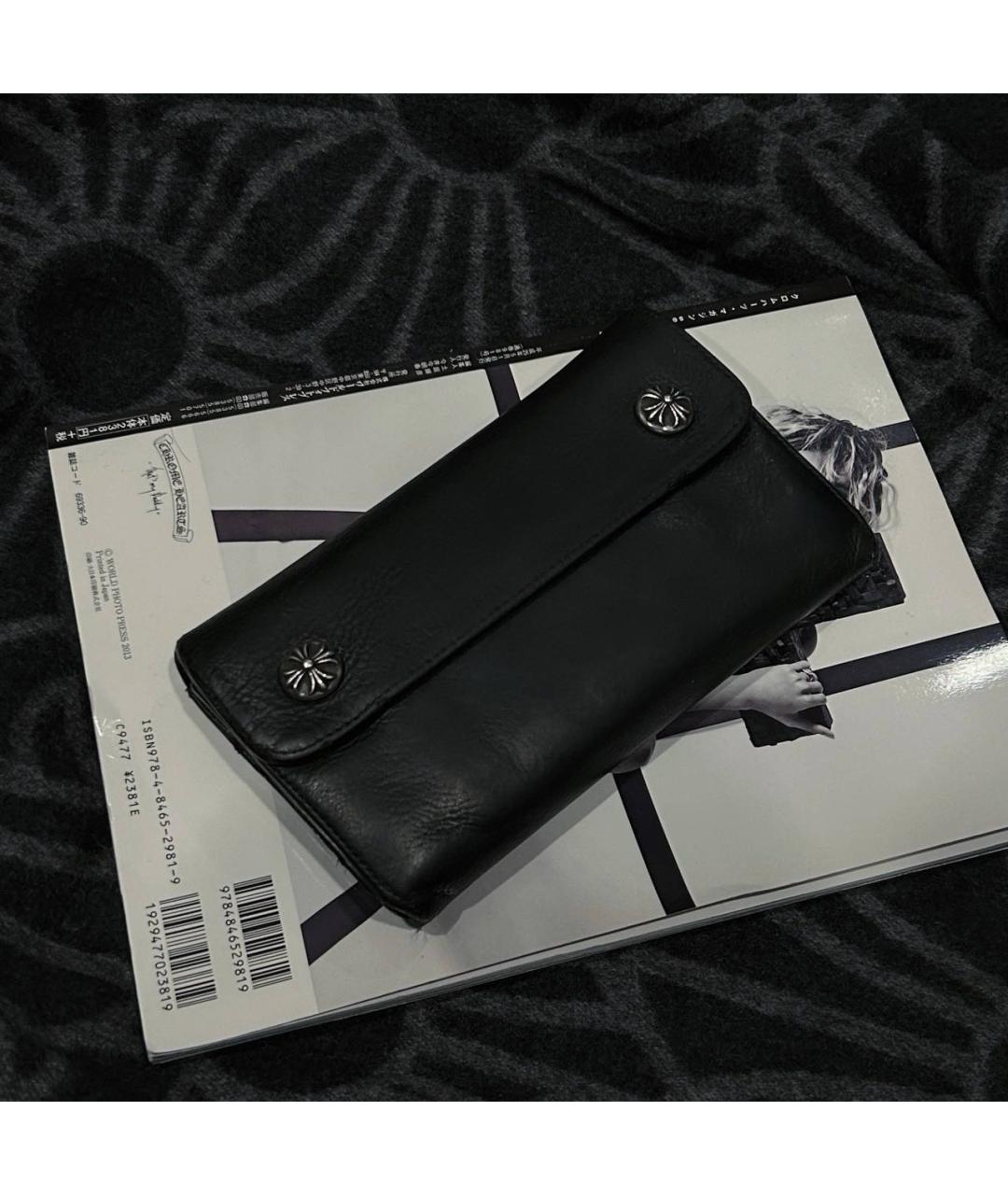 CHROME HEARTS Черный кожаный кошелек, фото 8