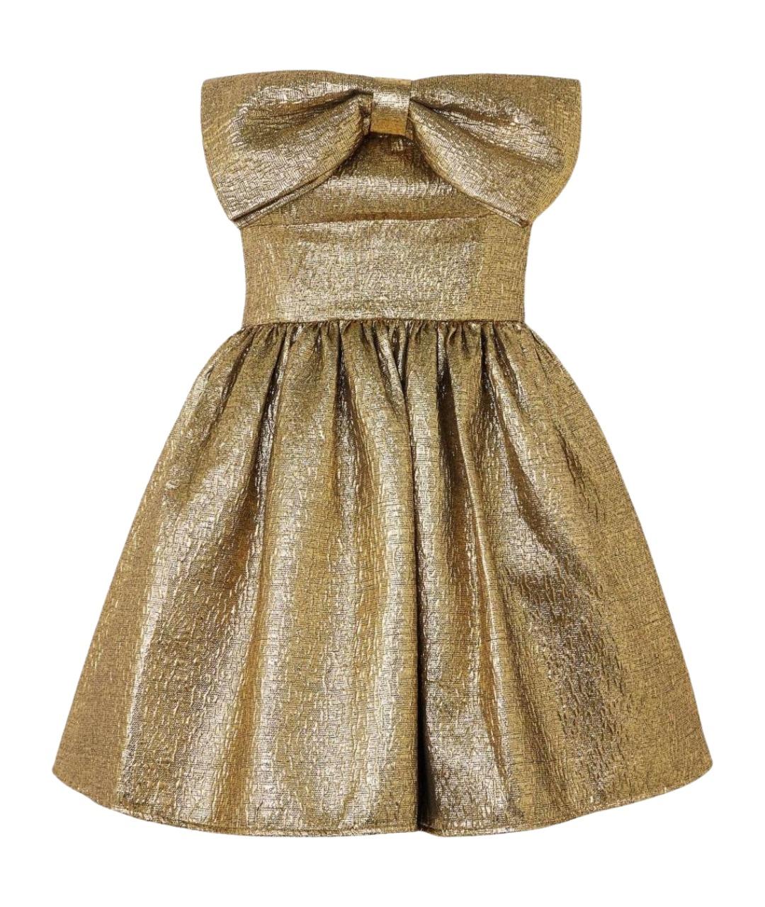 SELF-PORTRAIT Золотое коктейльное платье, фото 1