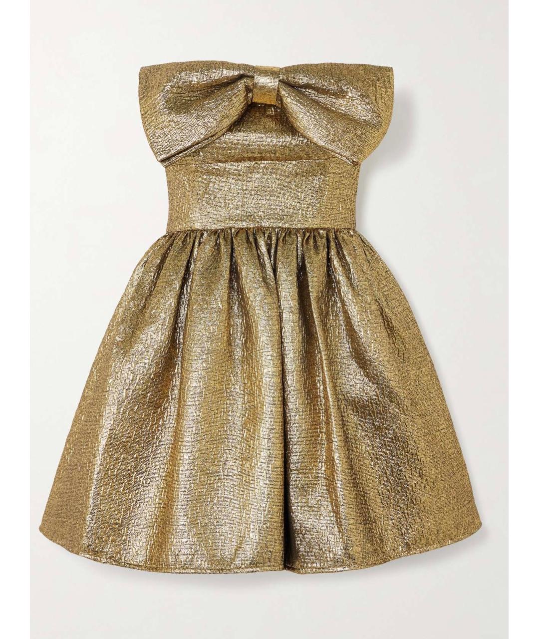 SELF-PORTRAIT Золотое коктейльное платье, фото 10