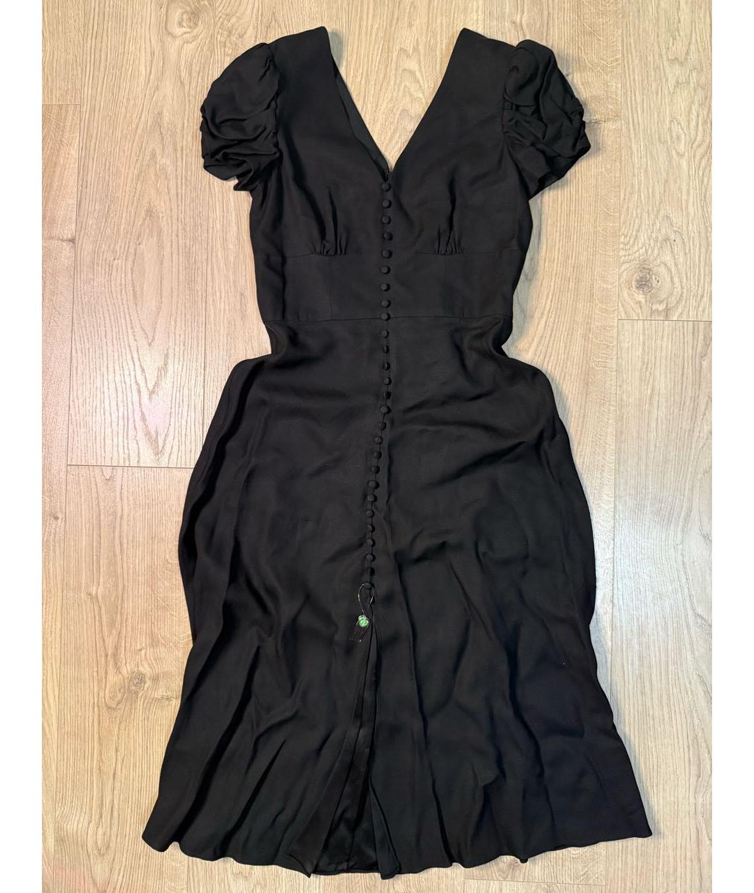 SALONI Черное вискозное вечернее платье, фото 6