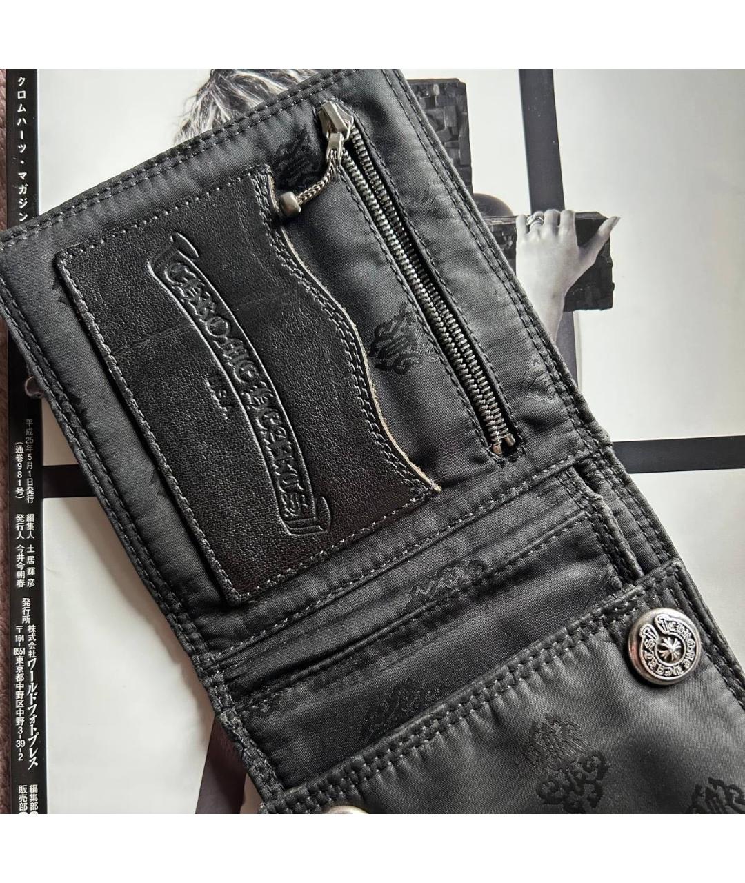 CHROME HEARTS Черный кошелек, фото 3