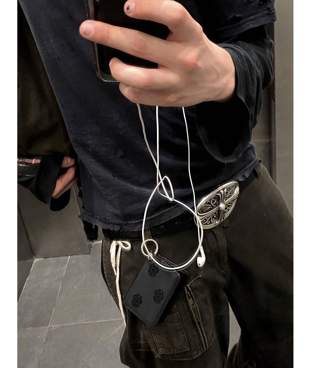 CHROME HEARTS Черный кошелек, фото 4