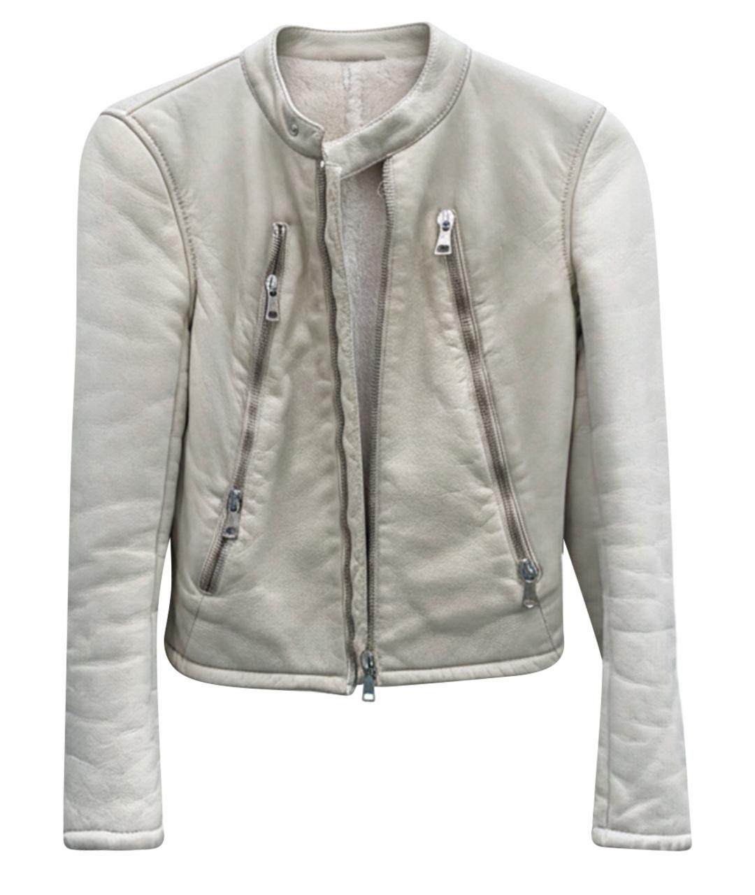 MAISON MARGIELA Бежевая замшевая дубленка, фото 1