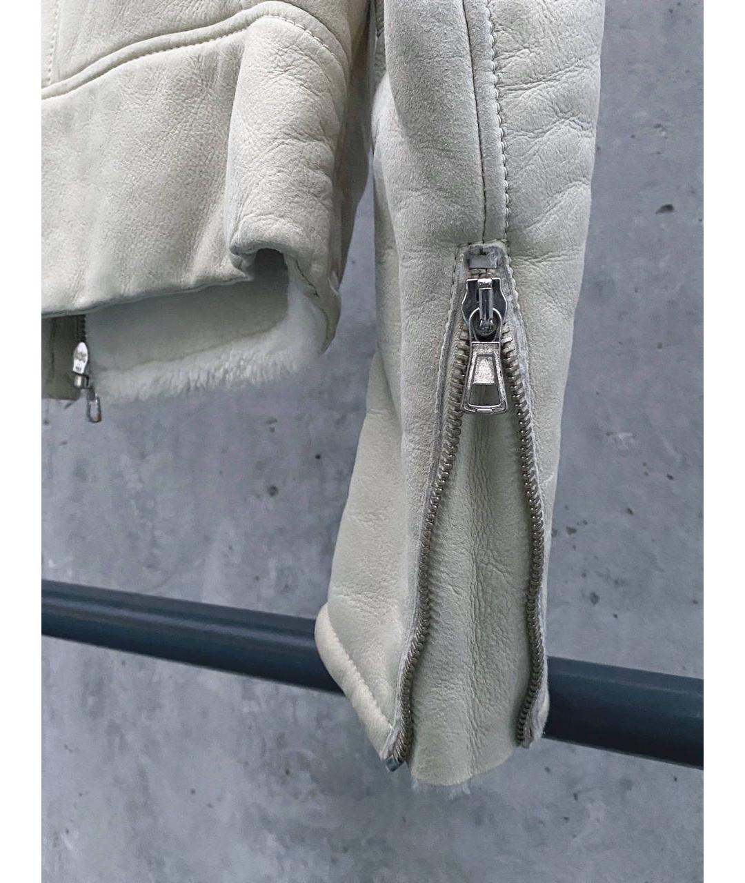 MAISON MARGIELA Бежевая замшевая дубленка, фото 5