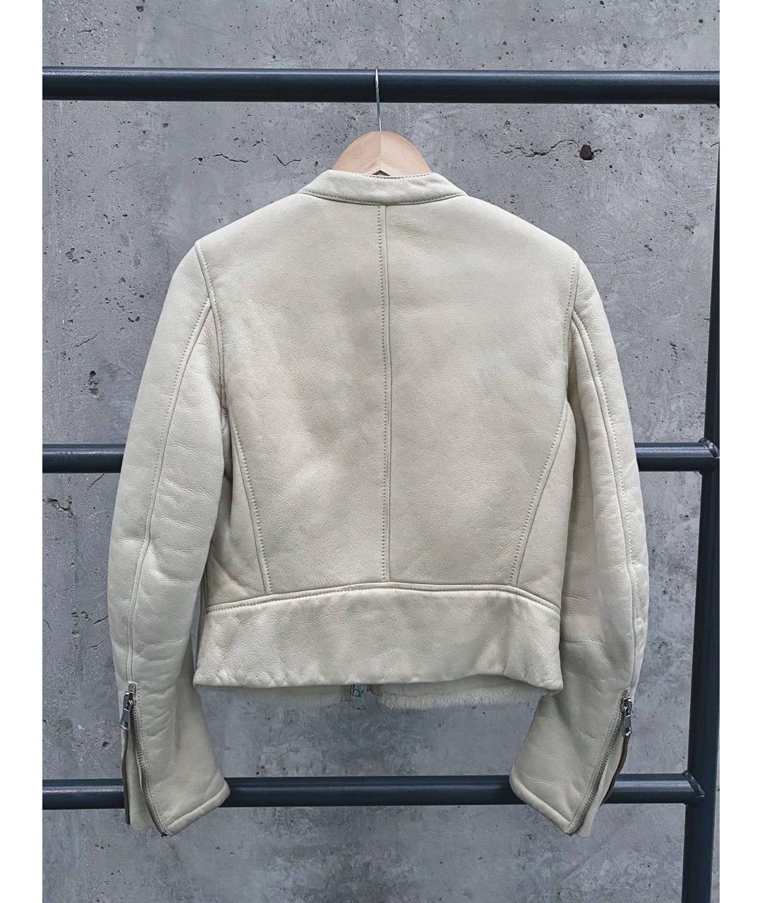 MAISON MARGIELA Бежевая замшевая дубленка, фото 2