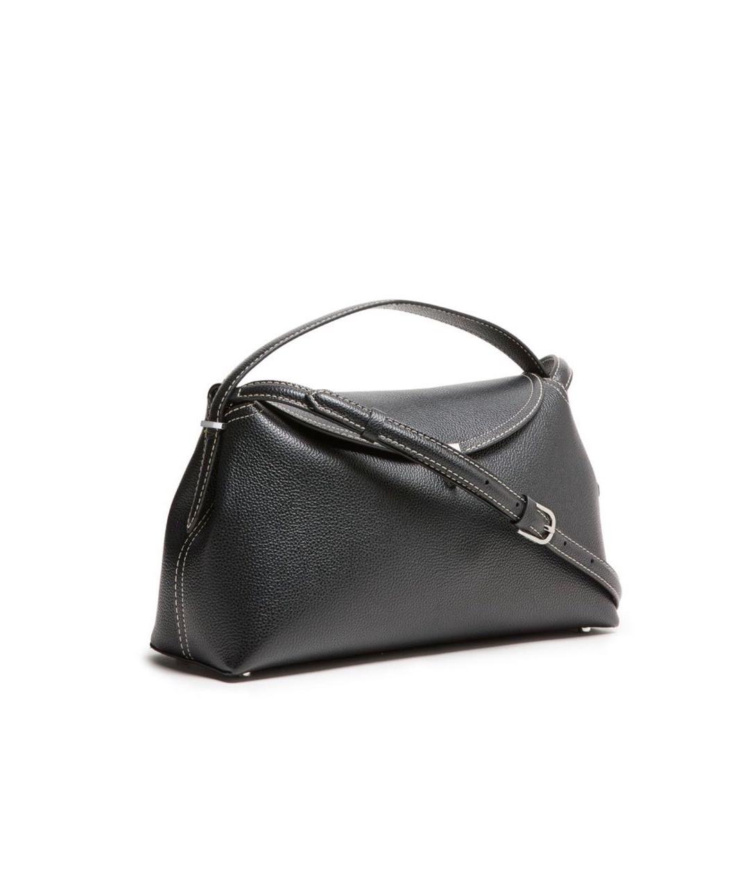 TOTEME Черная кожаная сумка с короткими ручками, фото 3