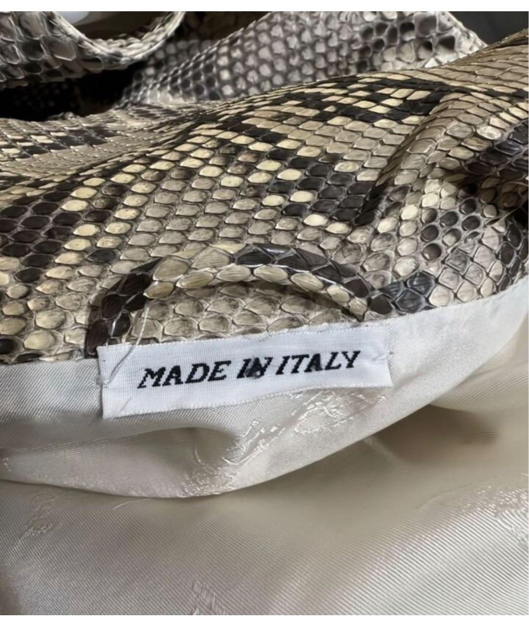 BRIONI Бежевый пиджак из экзотической кожи, фото 5