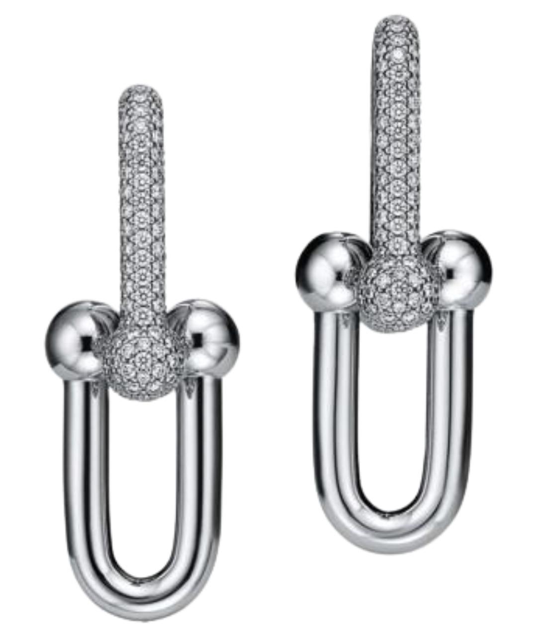 TIFFANY&CO Серебряные серьги из белого золота, фото 1