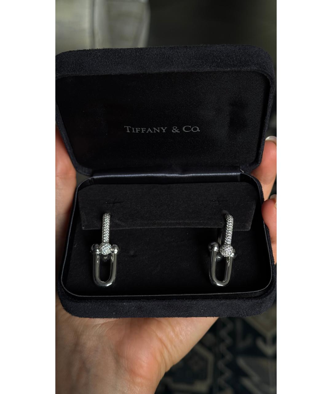 TIFFANY&CO Серебряные серьги из белого золота, фото 2