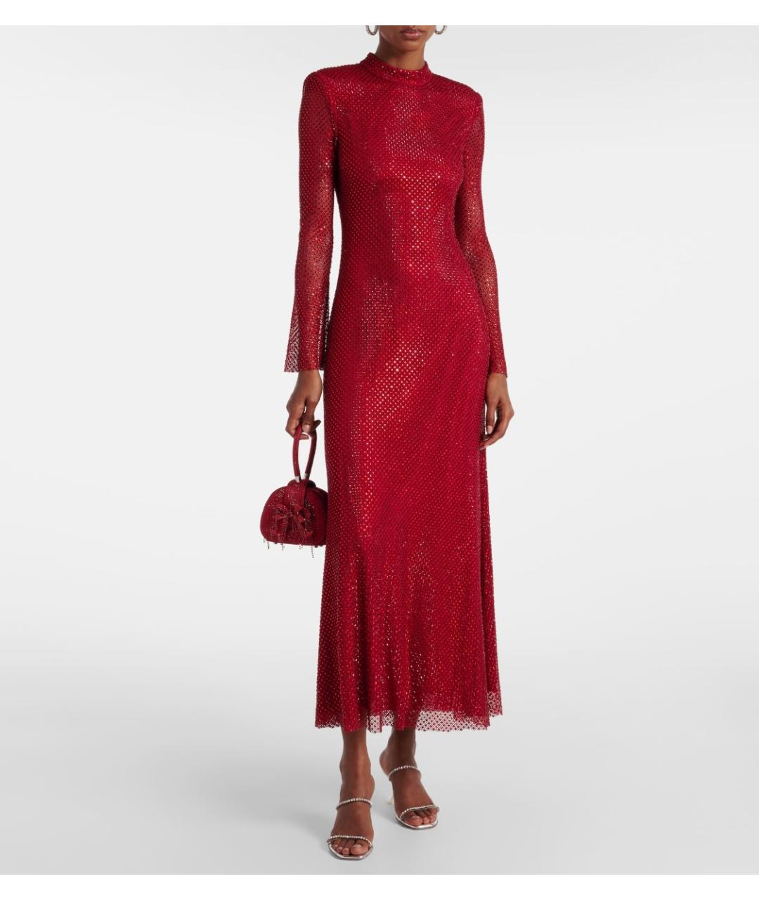 SELF-PORTRAIT Красное коктейльное платье, фото 7