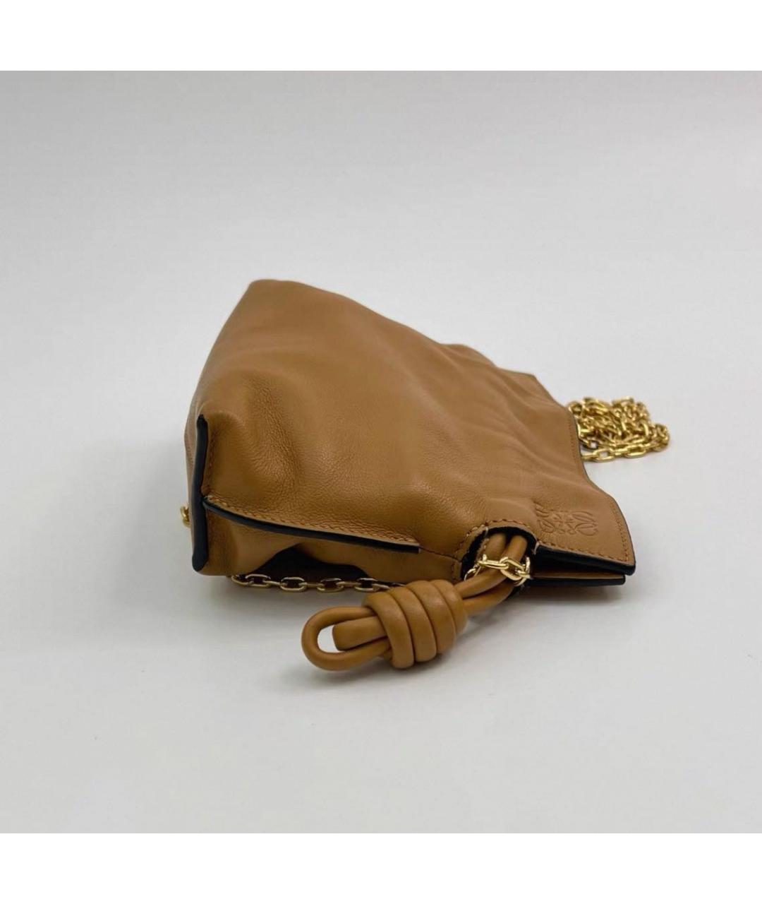 LOEWE Коричневая кожаная сумка через плечо, фото 6
