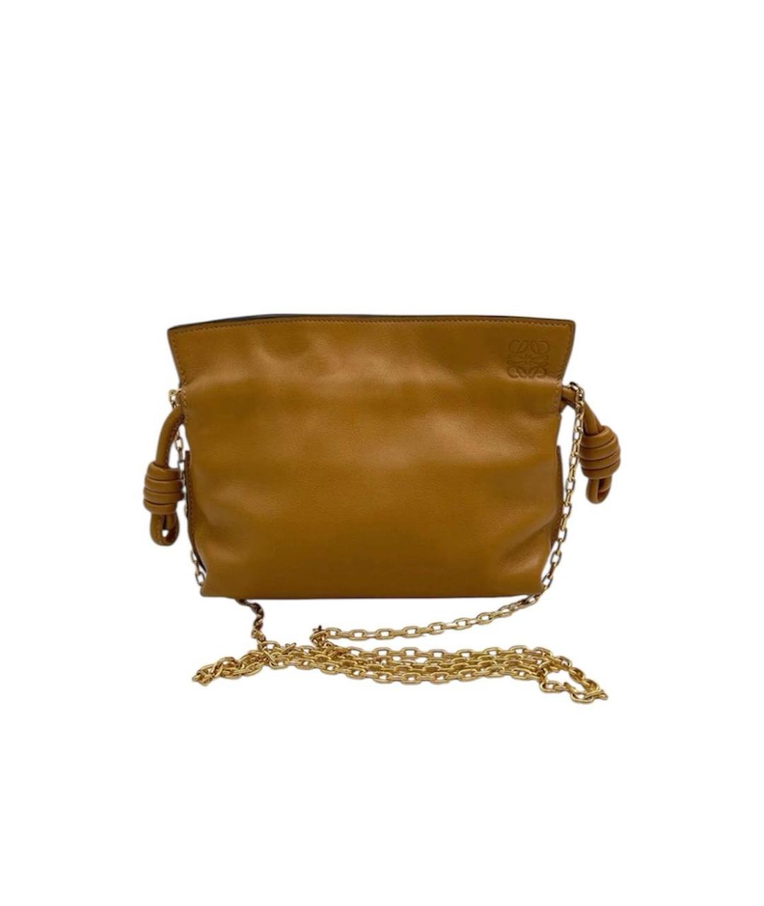 LOEWE Коричневая кожаная сумка через плечо, фото 9