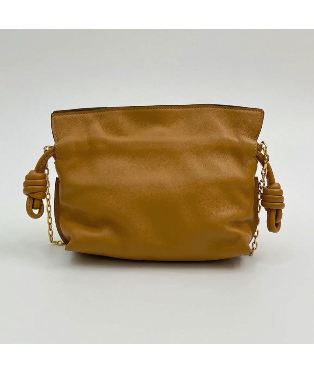 LOEWE Коричневая кожаная сумка через плечо, фото 3