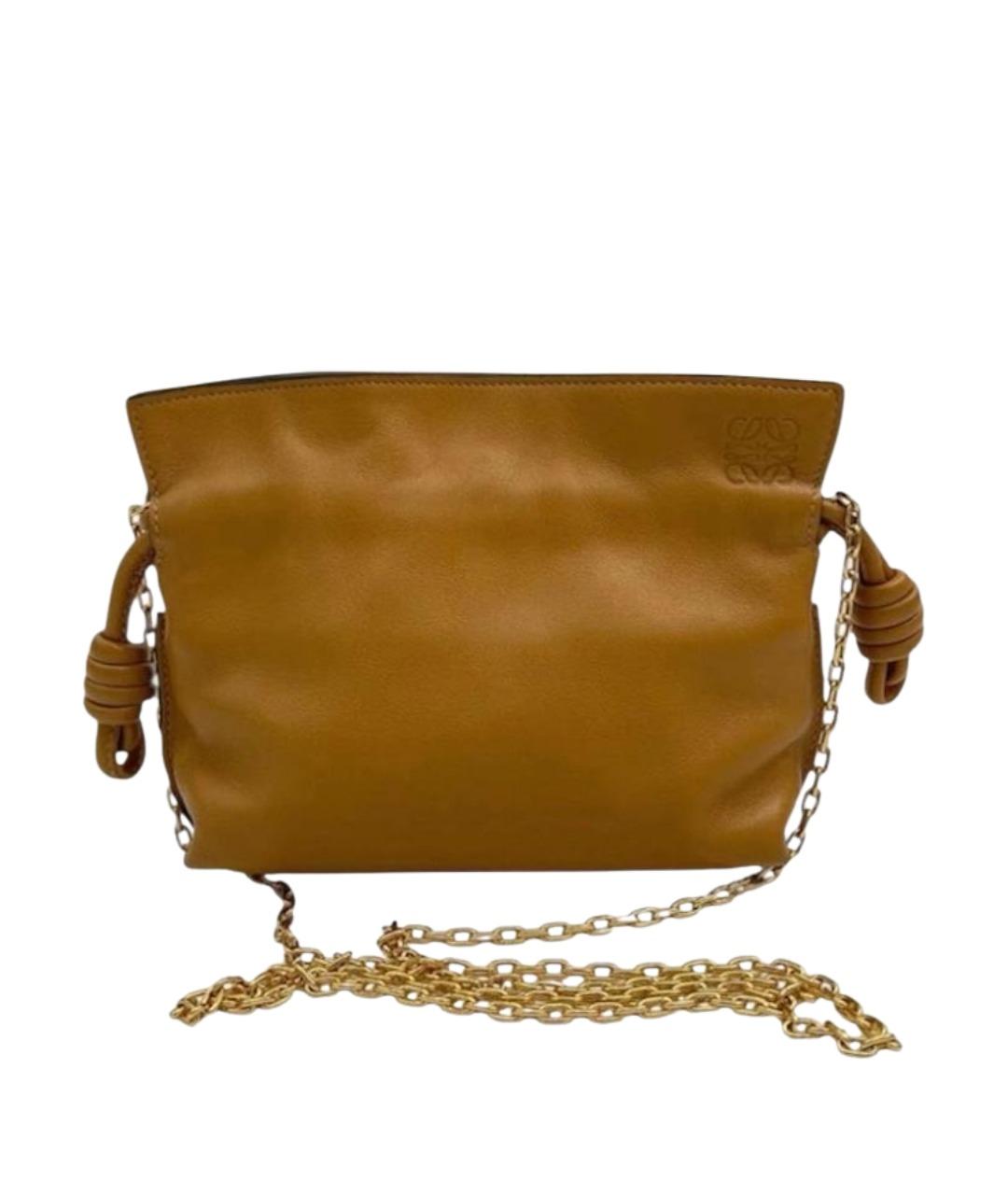 LOEWE Коричневая кожаная сумка через плечо, фото 1