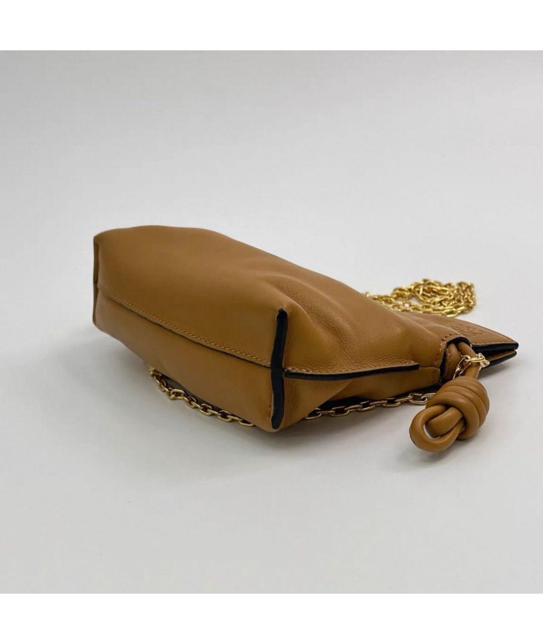 LOEWE Коричневая кожаная сумка через плечо, фото 7