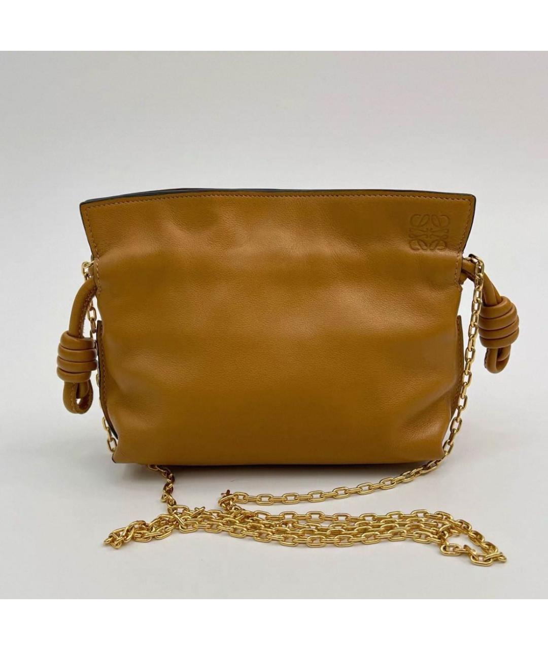 LOEWE Коричневая кожаная сумка через плечо, фото 5