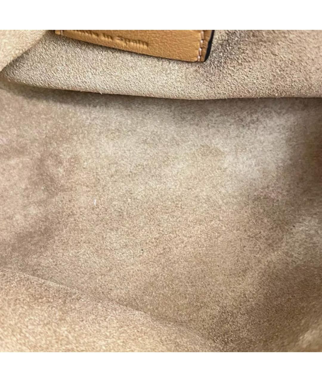 LOEWE Коричневая кожаная сумка через плечо, фото 4