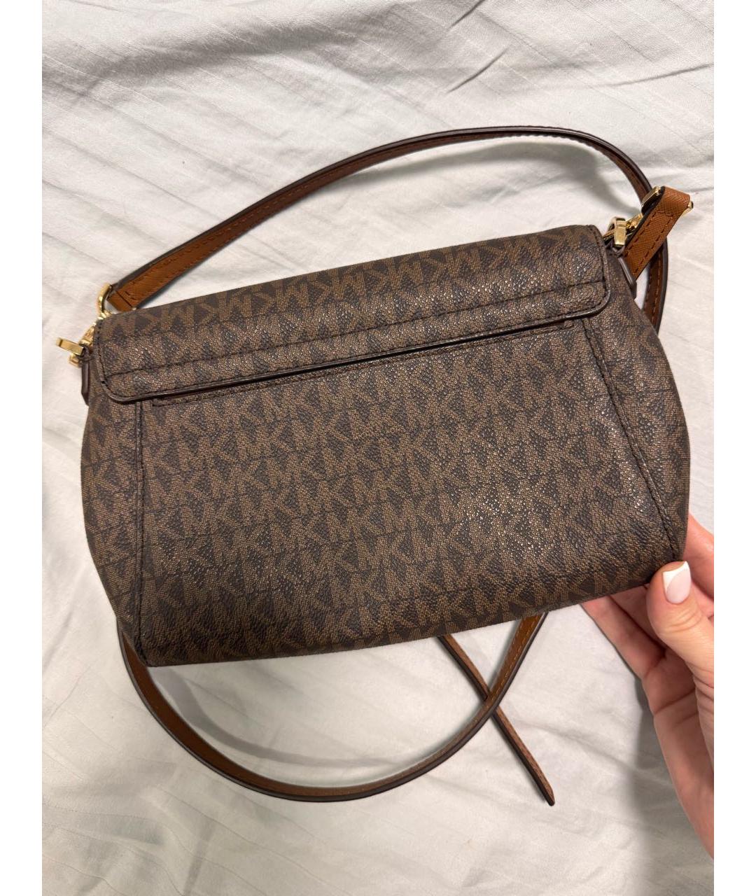 MICHAEL KORS Коричневая кожаная сумка через плечо, фото 3