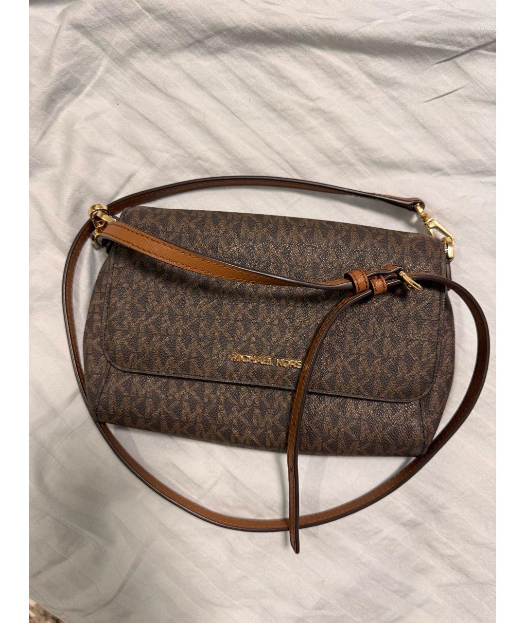 MICHAEL KORS Коричневая кожаная сумка через плечо, фото 2