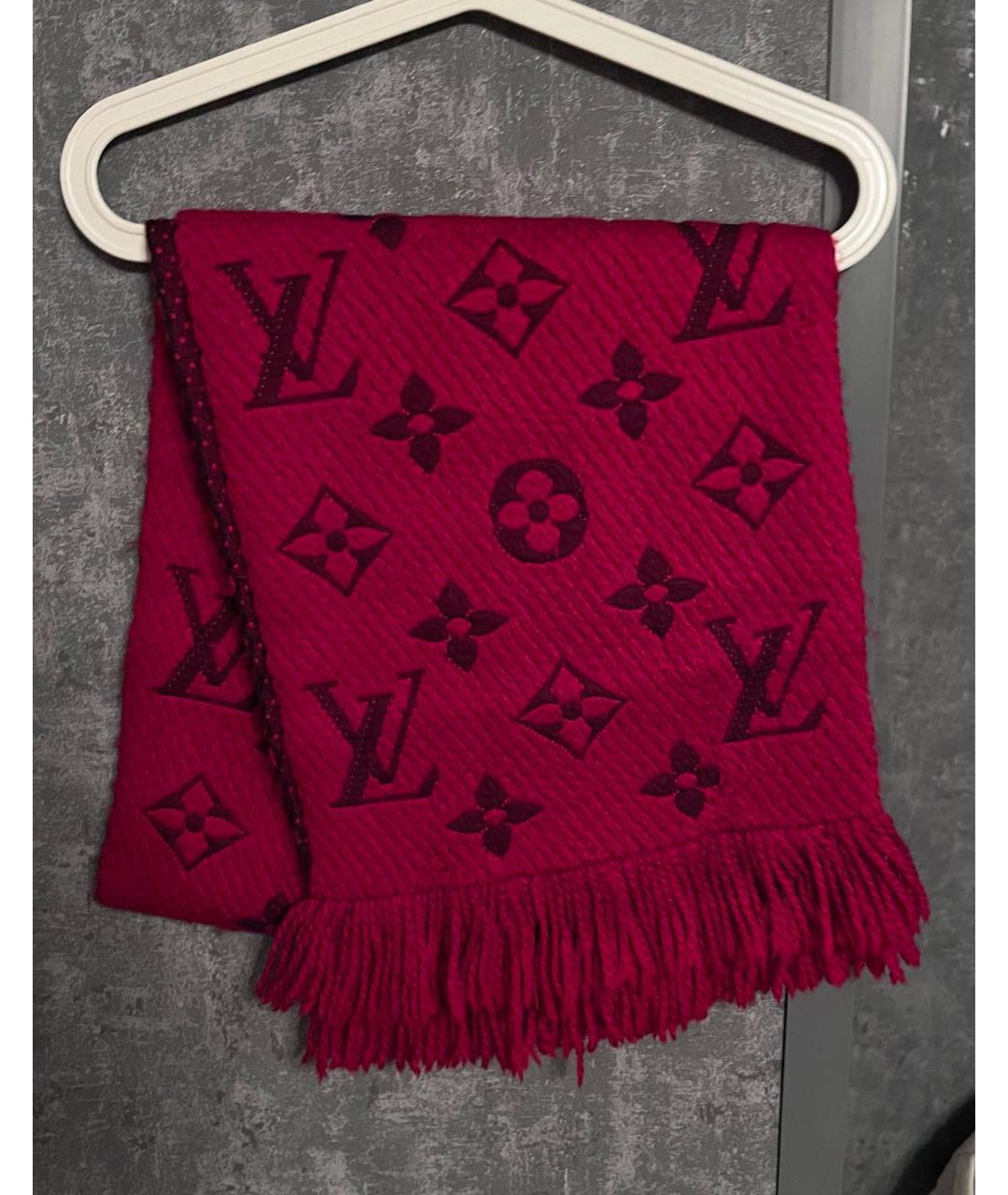 LOUIS VUITTON Красный шерстяной шарф, фото 4