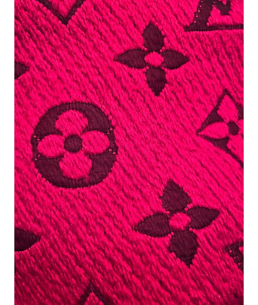 LOUIS VUITTON Красный шерстяной шарф, фото 2