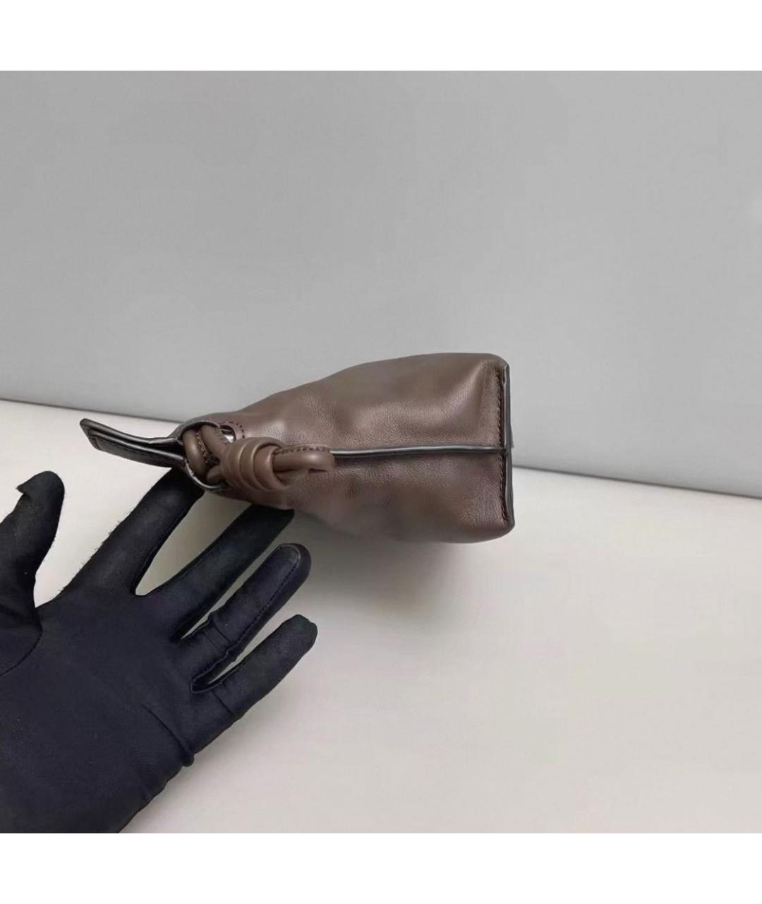 LOEWE Коричневая кожаная сумка через плечо, фото 7