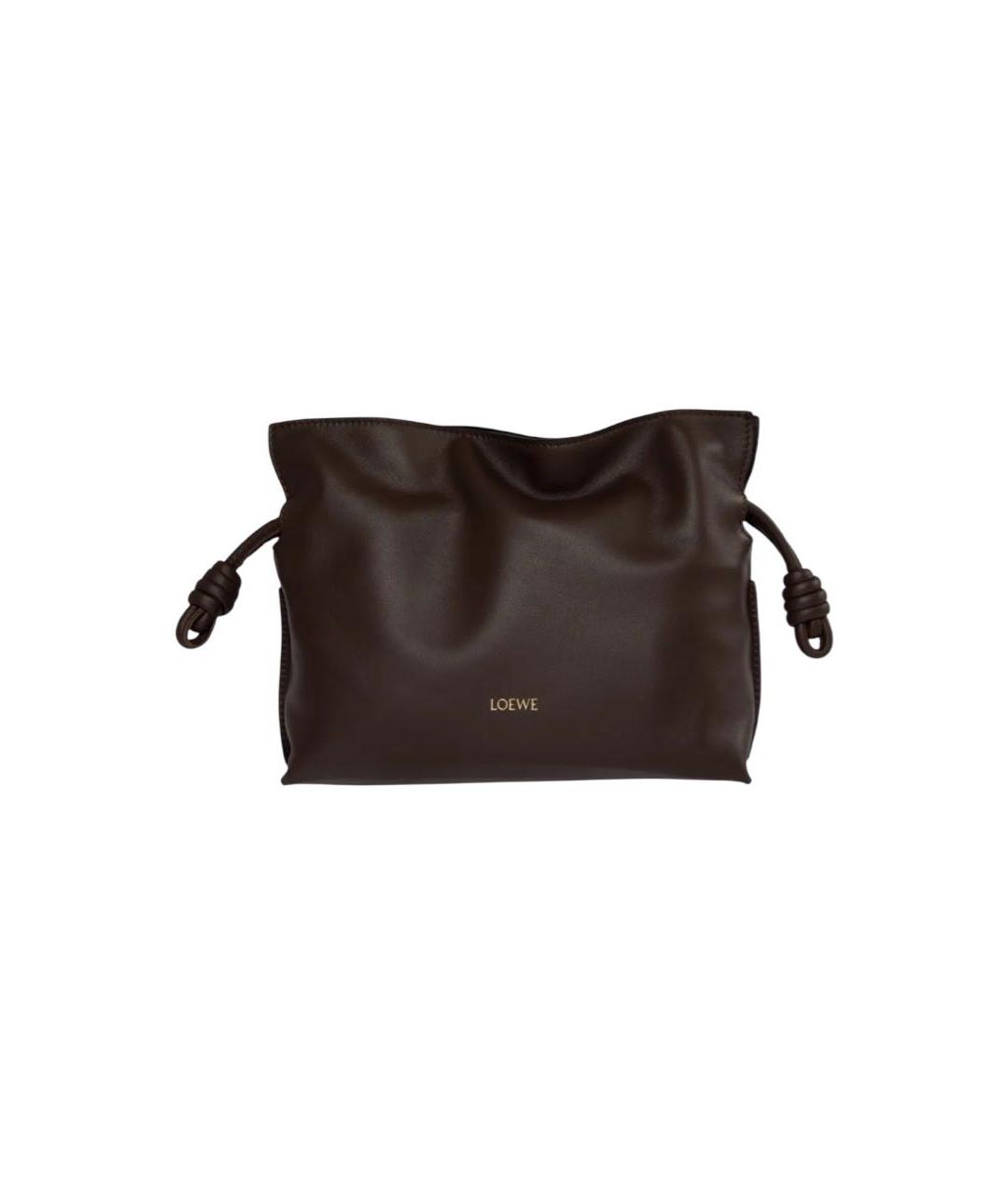 LOEWE Коричневая кожаная сумка через плечо, фото 9