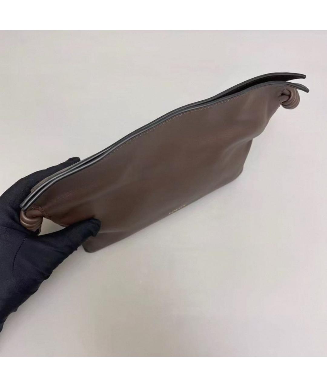 LOEWE Коричневая кожаная сумка через плечо, фото 6