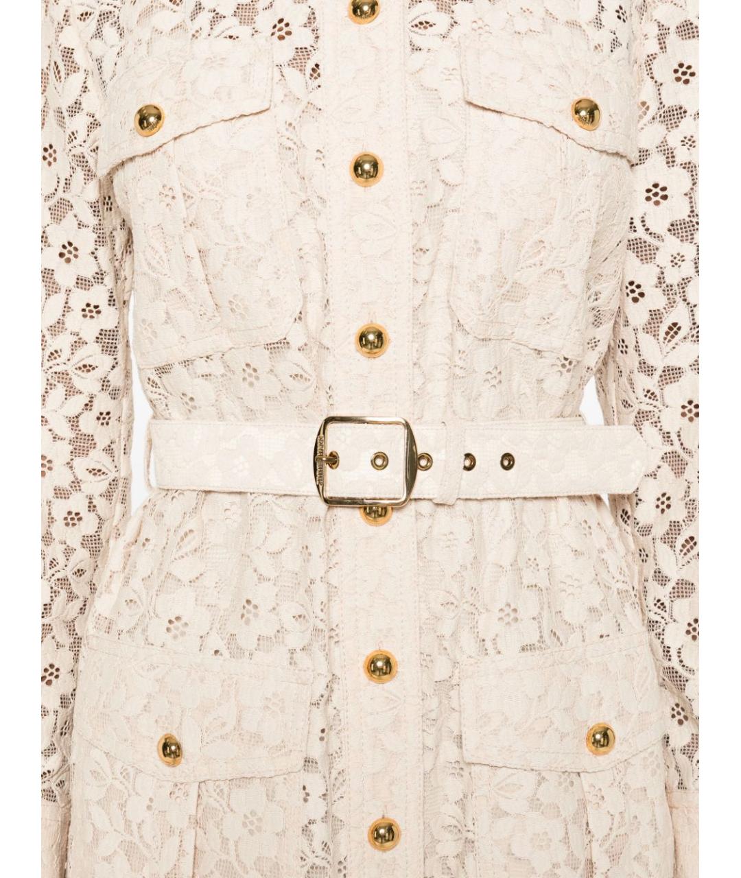 ZIMMERMANN Бежевое шелковое повседневное платье, фото 5